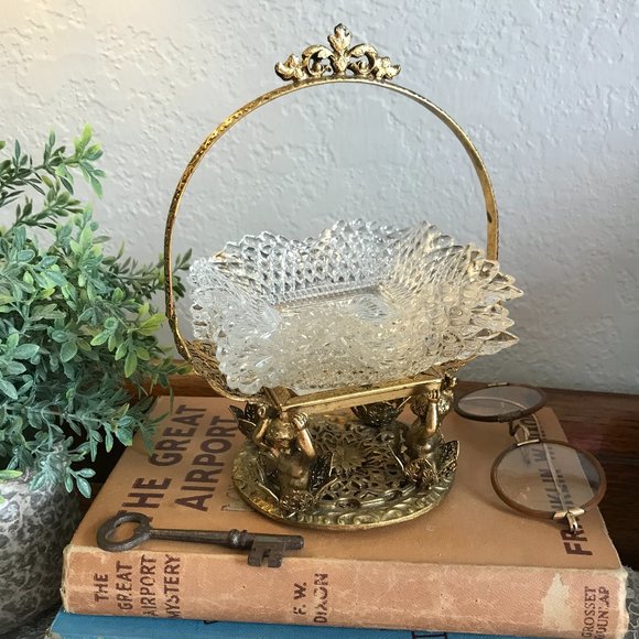 Vintage Other - vintage Hollywood Regency ashtray and holder